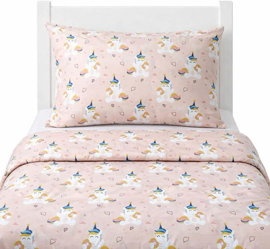 Sidirela Set Kids Sheets Cotton Astron Italy Unicorn Donuts Unicorn Donuts 170x260cm 3 Pieces