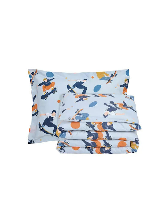 Das Home Kinderbettlaken Set Baumwolle 4985 Grau 170x260cm 4 Stück