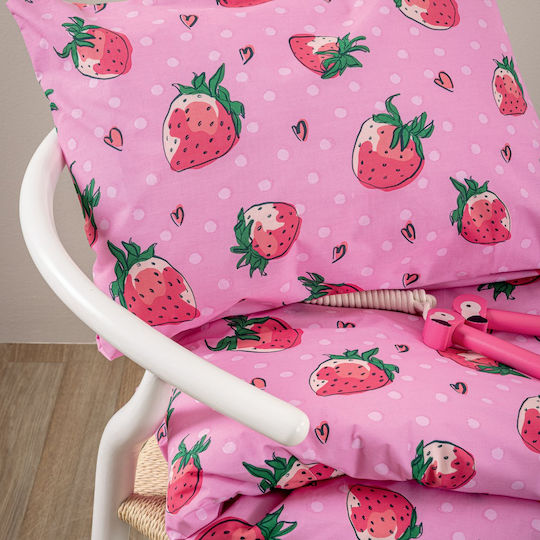 Palamaiki Kinderbettlaken Set Mit Gummizug Baumwolle Mk776 Rosa 170x260cm 3 Stück