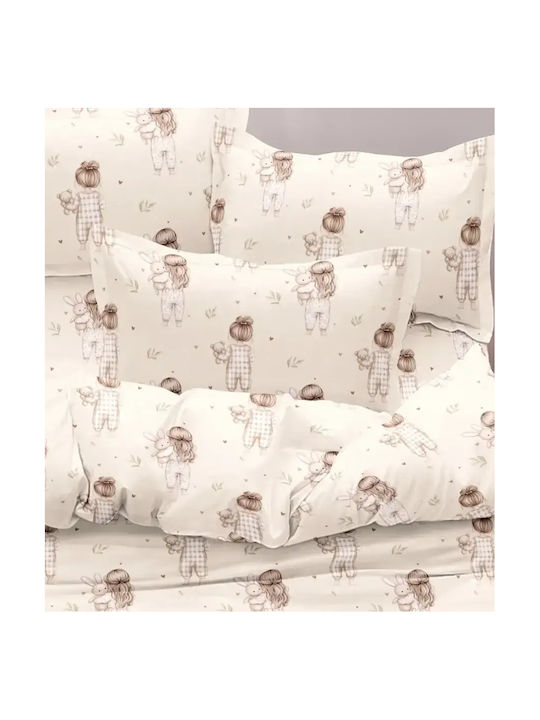 Borea Single Cotton Sheet Set Rose 160x250cm 3pcs