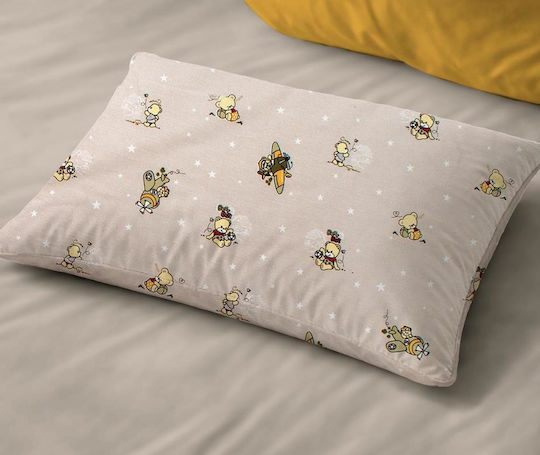 Dimcol Kinderbettlaken Set Baumwollbeige Bear's Playtime 592 160x240cm 2 Stück
