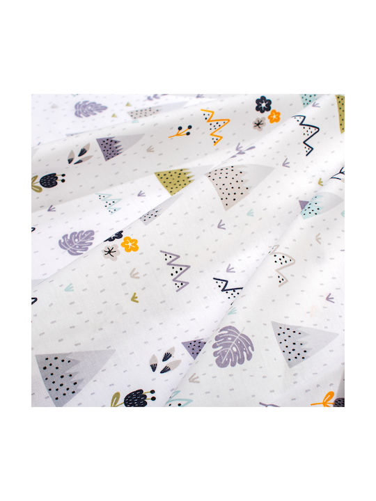 Dimcol Σετ Σεντόνια Μονά Βαμβακερά Whimsical Mountainside 588 White-grey 160x240cm 2τμχ