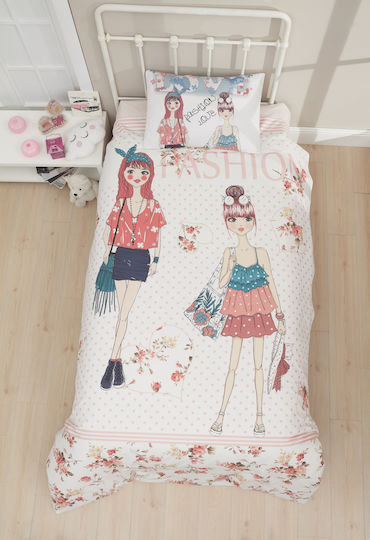 Viopros Seturi de cearșafuri Single Bumbac Fashion Colorful 160x260cm 3buc