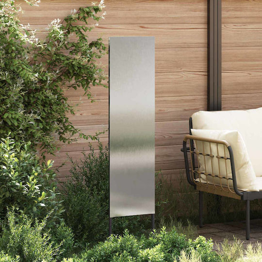 vidaXL Silver Garden Decoration made of Stainless Steel 32x1.7x140cm
