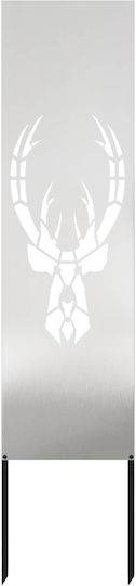 vidaXL Silver Garden Decoration from Stainless Steel 32x1.7x140cm