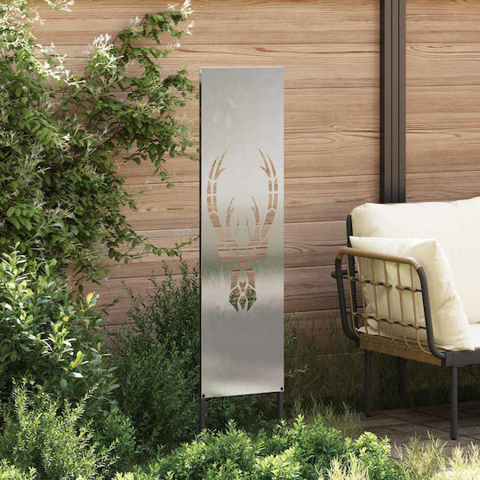 vidaXL Silver Garden Decoration from Stainless Steel 32x1.7x140cm