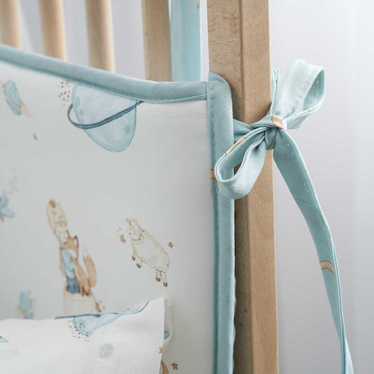 Vesta Home Baby Crib Bumper Braided Inside White 40x195cm