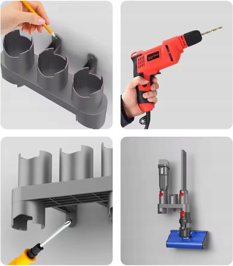 Стенна Поставка Dyson V7 V8 V10 V11 V15 Дюзи 3-местен Органайзер Комплект за Монтаж