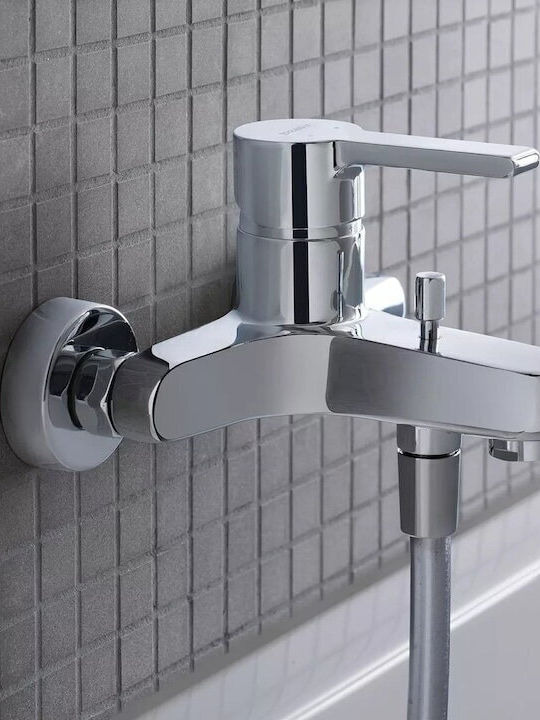 Duravit Миксер Батерия За Вана Сребриста
