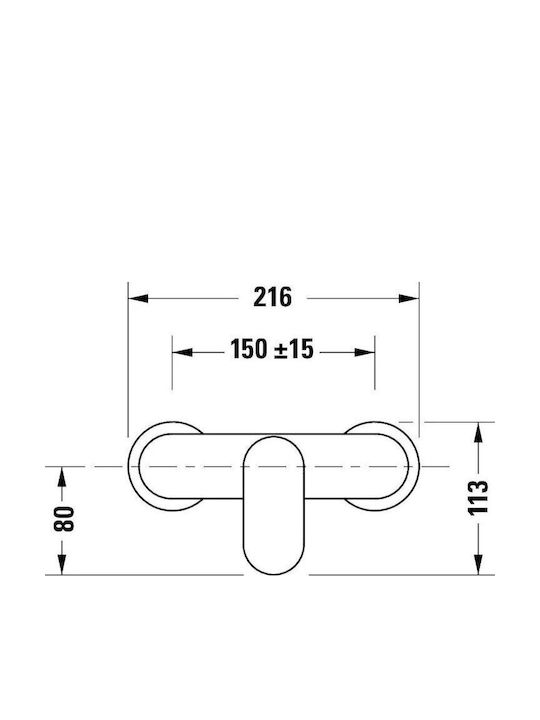Duravit Αναμεικτική Μπαταρία Μπανιέρας Μπρονζέ