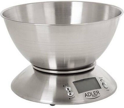 Adler Digitale Küchenwaage bis 5kg Silber