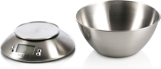 Adler Digitale Küchenwaage bis 5kg Silber