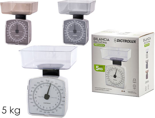 General Trade Analog Kitchen Scale with Bucket up to 5kg White