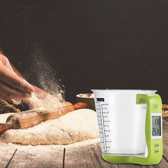 Ψηφιακή Ζυγαριά Κουζίνας με Κανάτα έως 1kg Πράσινη