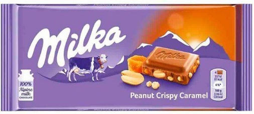 Milka Σοκολάτα Γάλακτος Peanut & Caramel 90gr