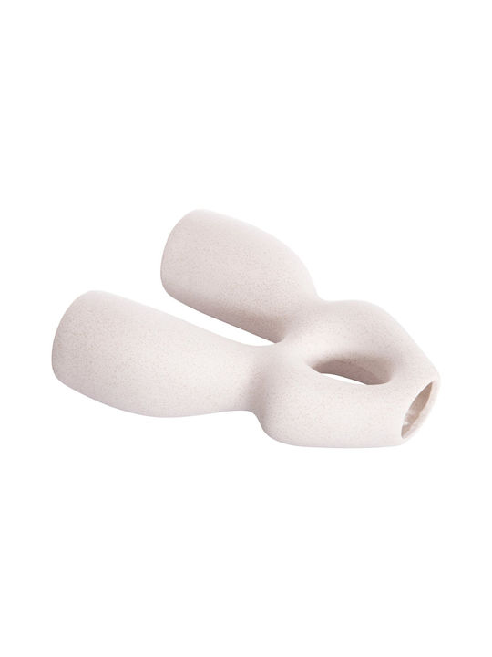 Articol decorativ din ceramică pentru masă Fb94598.01 Cristal alb-gălbui 26x9.5x29.5cm