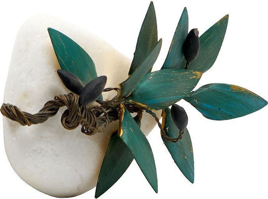 Epilekton Art Decorative Olive made of Metallic 10x10cm 1pcs