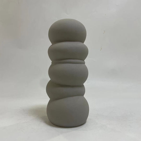 Homemarkt Keramik Tischdekoration Szepter Hm4637.03 Grau Matt Φ14x50cm