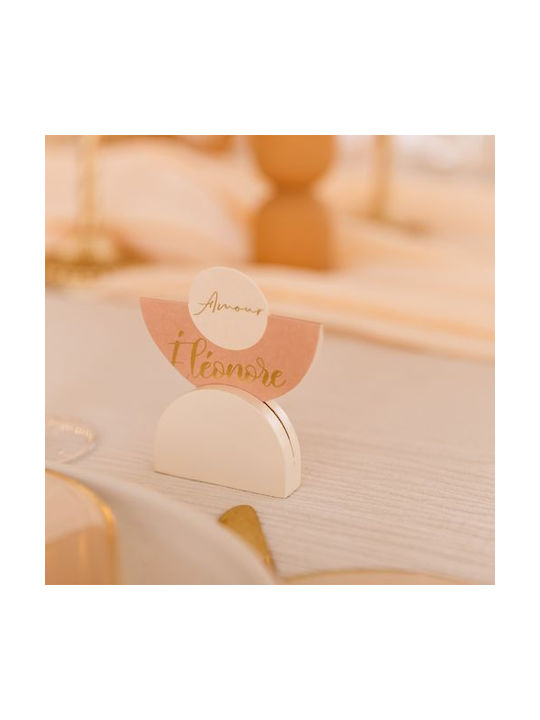 Beauty Home 3 Дървени Основи Различни Цветове Извити Табелки 4x6x1,5см