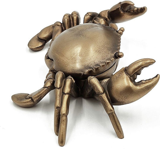 Artekko Animal Bronzé Tischdekoration Krebse Aufbewahrungsraum Polyresin 24,5x15x7,5 cm