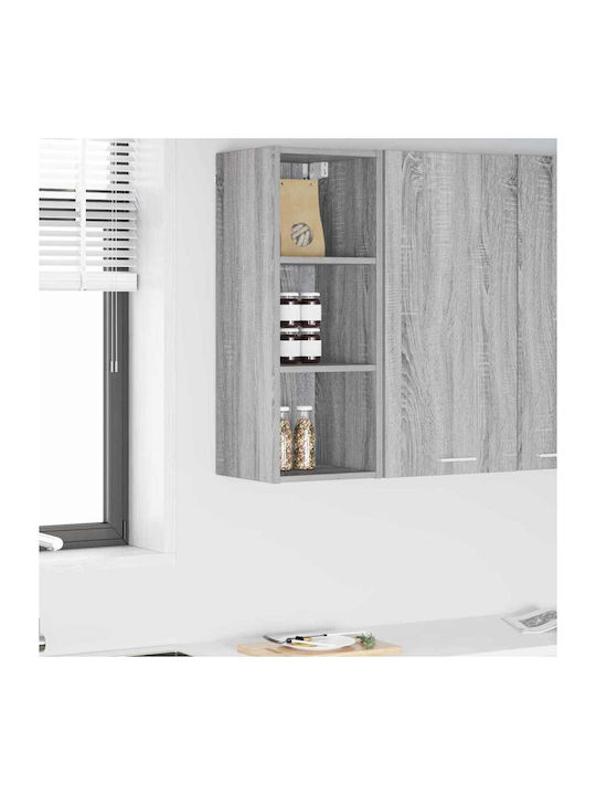Wall Kitchen Cabinet with Grey Countertop 30x29.5x80cm