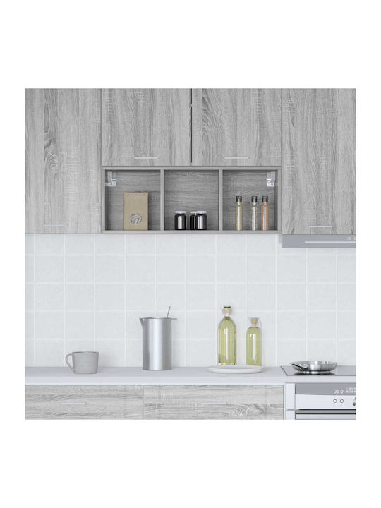 Wall Kitchen Cabinet with Grey Countertop 30x29.5x80cm