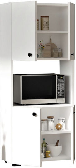 Amara Στήλη Κουζίνας Λευκό 60x31.4x140εκ. 003738 Amara Στήλη Κουζίνας Λευκό 60x31.4x140εκ. 003738