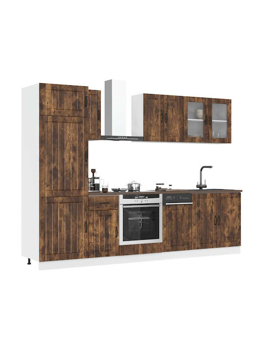 Kalmar Set Dulapuri de Bucătărie Suspendate & de Podea Cafea 60x57x207buc