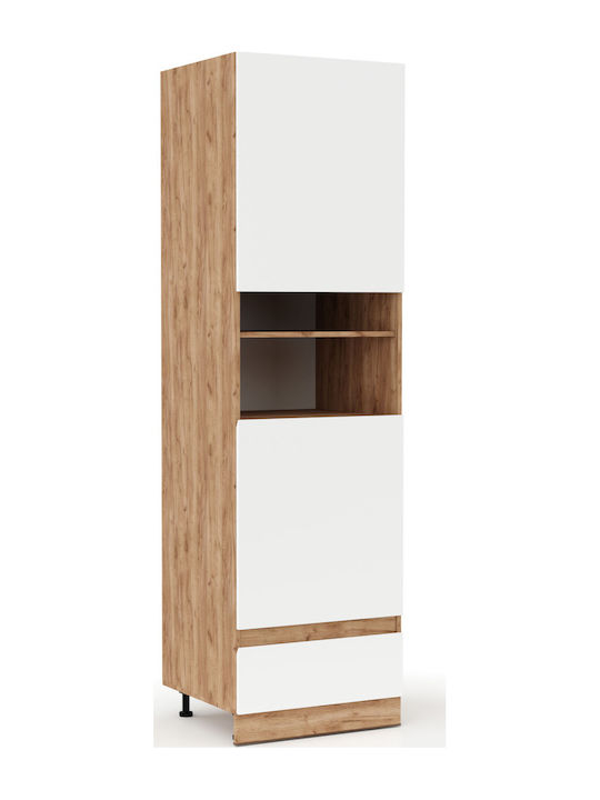 Στήλη Κουζίνας Soft 60x56x213.4cm Λευκό
