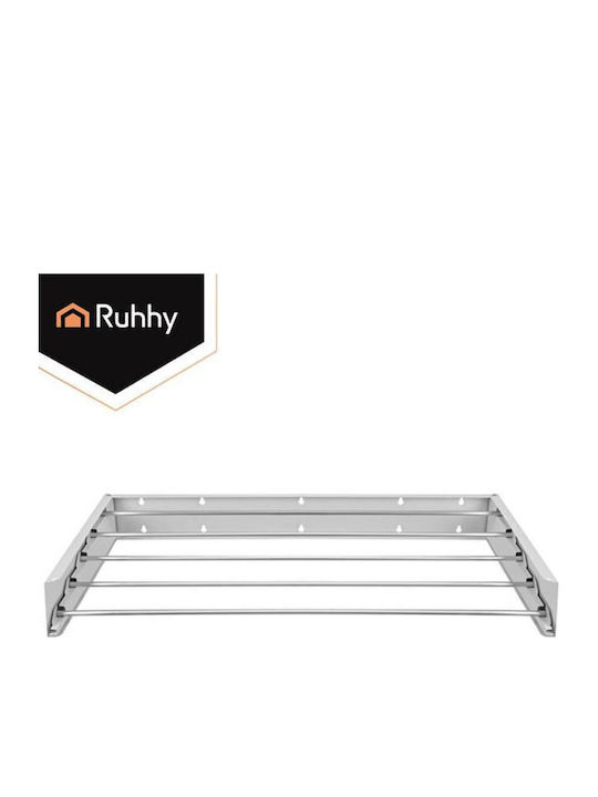 Ruhhy Folding Wall Mounted Clothes Drying Rack Aluminum 80x40cm