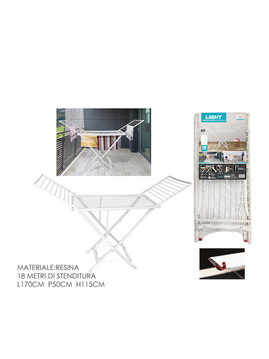 General Trade Plastic Folding Floor Clothes Drying Rack with Hanging Length 18m
