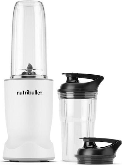 NutriBullet Turbo Matte Μπλέντερ με Πλαστική Κανάτα 700 ml 1000W Λευκό