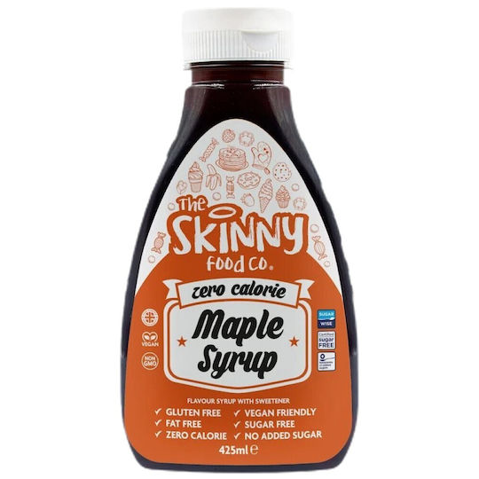 The Skinny Food Co Σιρόπι Ζαχαροπλαστικής Skinny Syrup με Γεύση Maple Χωρίς Προσθήκη Ζάχαρης 425ml