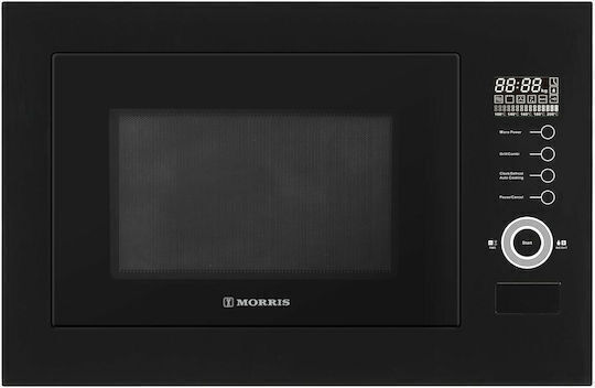 Morris Eingebauter Mikrowellenofen mit Grill 25lt Schwarze