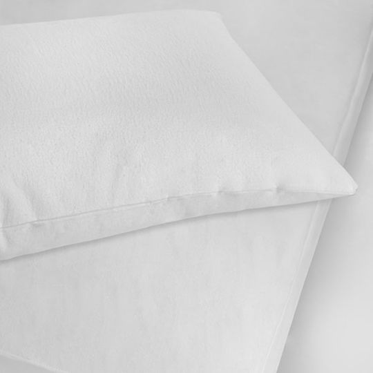 La Luna Protective Cover Queen Waterproof with Skirt Flannel White 160x200+35cm
