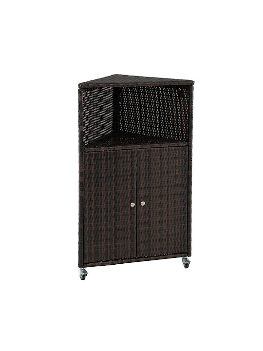 Bibliotecă Colț Ratan 111x47x66 cm