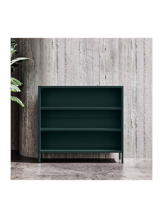 Bibliotecă De Pardoseală Lucia Verde Sticlă 100x90x35cm