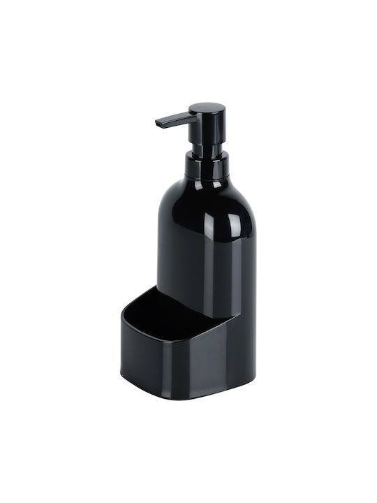 Orion Dispenser Kitchen Plastic with Sponge Holder Black 500ml