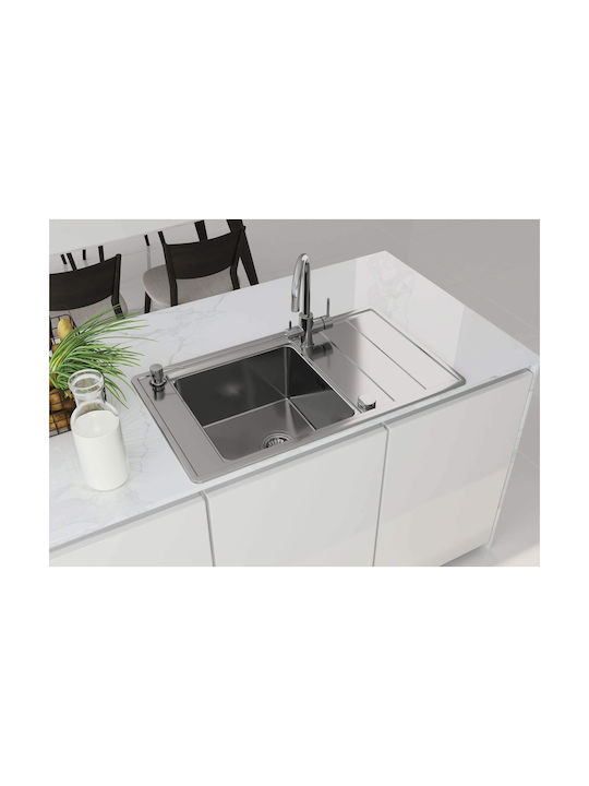 Deante Dispenser Γυάλινο Γκρι 300ml