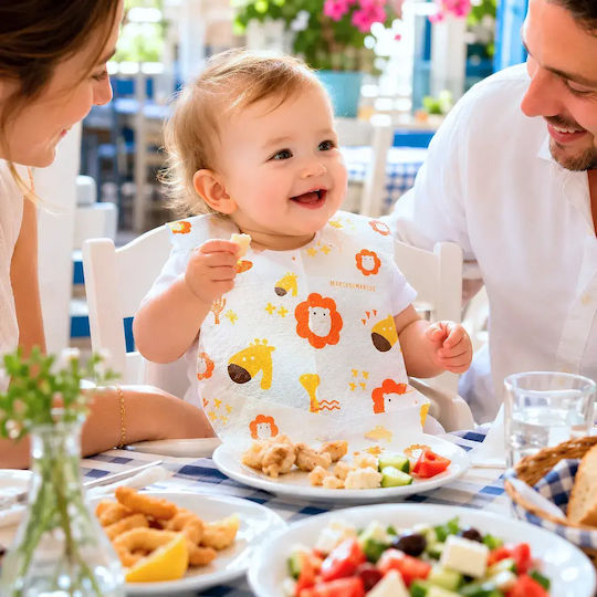 Disposable Baby Bibs Marcus & Marcus Waterproof with Hoop & Loop Fastener & Pocket 20 Pieces Marcus & Lola