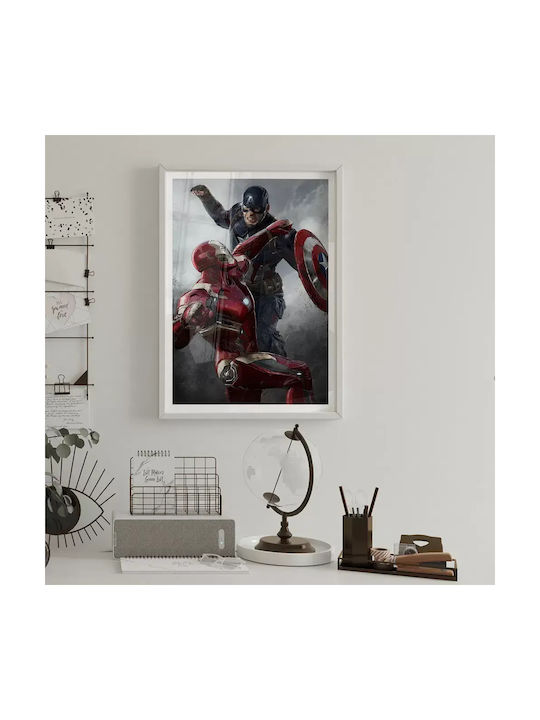 Poster Iron Man Vs Captain America Mv031 40cm X 50cm