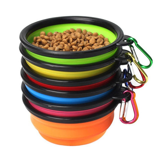 Pet Food and Water Bowl for Dog and Cat Silicone 350ml 25x6.5x5cm