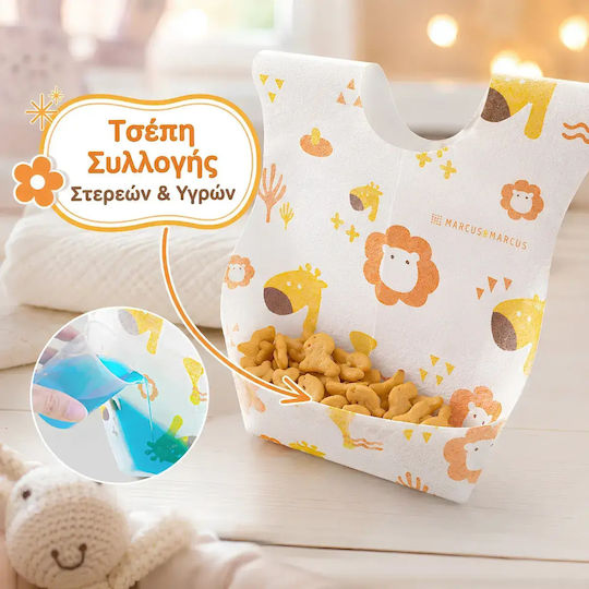 Disposable Baby Bibs Marcus & Marcus Waterproof with Hoop & Loop Fastener & Pocket 20 Pieces Marcus & Lola