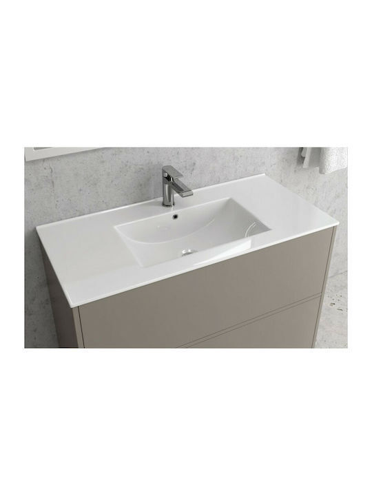 Karag LT 7506 Chiuvetă De Baie Din Porțelan 81x47x18cm Albă