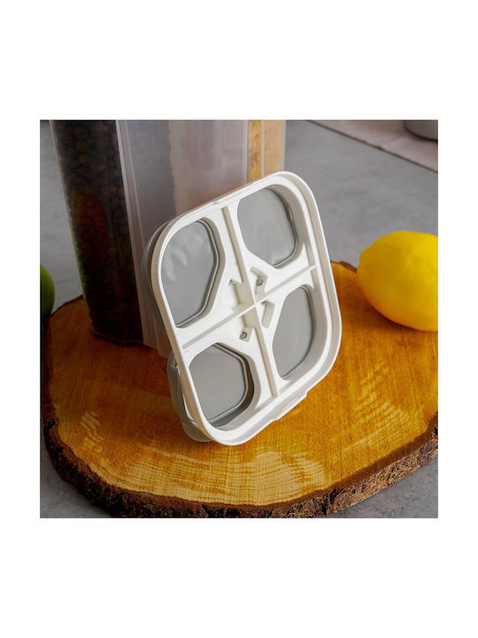 Excellent Houseware Vaza pentru paste cu capac Sticlă Transparent 2450ml
