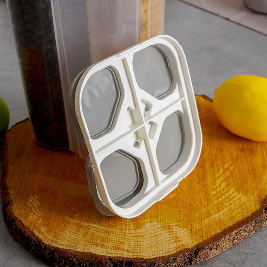 Excellent Houseware Βάζο Ζυμαρικών με Καπάκι Γυάλινο Διάφανο 2450ml