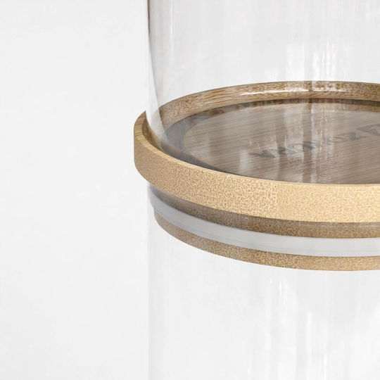 Zokura General Use Vase with Lid Wooden Transparent 300ml