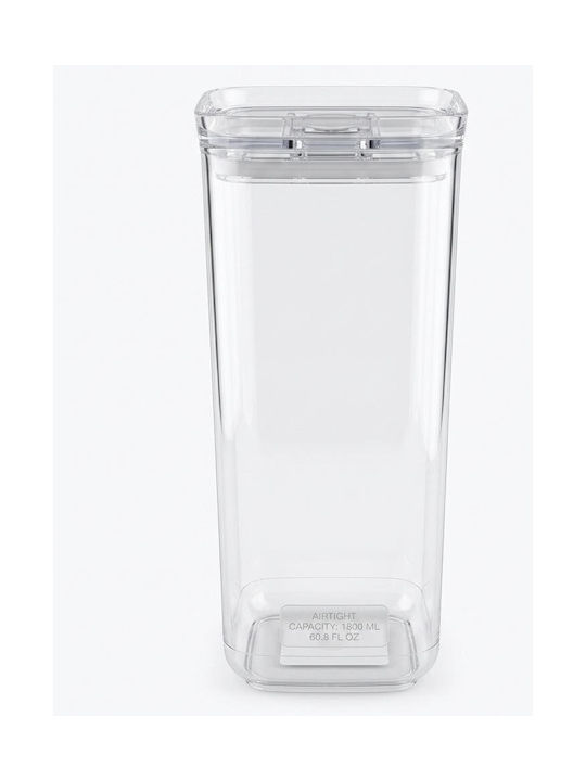 Excellent Houseware Vază Utilizare Generală cu Capac Plastic Transparent 1700ml