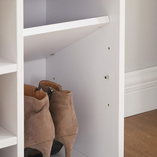 Mobilier de Intrare cu Dulap pentru Pantofi & Bancă Alb 104x30x48buc