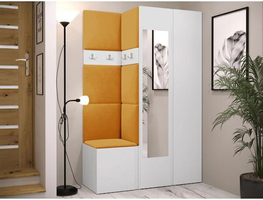 Hartford 350 Eingangsmöbel mit Spiegel & Garderobe Aspro 116x44x186cm